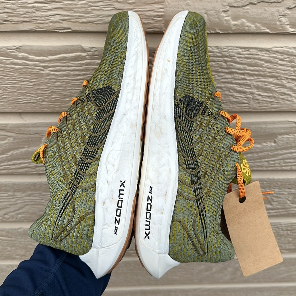 Nike Mens ZoomX Pegasus Turbo Moss Oil Green Vivid Orange - Picture 5 of 8
